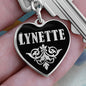 Lynette v02 - Heart Pendant Luxury Keychain