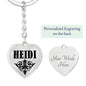 Heidi v01 - Heart Pendant Luxury Keychain