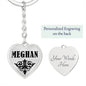 Meghan  v01 - Heart Pendant Luxury Keychain