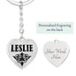 Leslie v01 - Heart Pendant Luxury Keychain