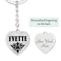 Yvette v01 - Heart Pendant Luxury Keychain