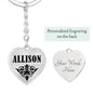 Allison v01 - Heart Pendant Luxury Keychain