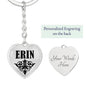Erin v01 - Heart Pendant Luxury Keychain