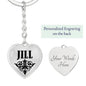 Jill v01 - Heart Pendant Luxury Keychain