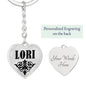 Lori v01 - Heart Pendant Luxury Keychain