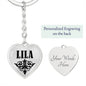 Lila  v01 - Heart Pendant Luxury Keychain