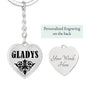 Gladys v01 - Heart Pendant Luxury Keychain
