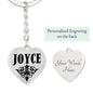 Joyce v01 - Heart Pendant Luxury Keychain