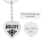 Kelley  v01 - Heart Pendant Luxury Keychain
