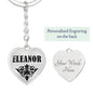 Eleanor v01 - Heart Pendant Luxury Keychain
