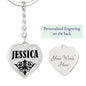 Jessica v01 - Heart Pendant Luxury Keychain