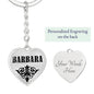 Barbara v01 - Heart Pendant Luxury Keychain