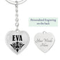 Eva v01 - Heart Pendant Luxury Keychain