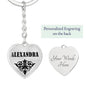 Alexandra v01 - Heart Pendant Luxury Keychain