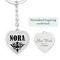 Nora v01 - Heart Pendant Luxury Keychain