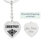 Courtney v01 - Heart Pendant Luxury Keychain