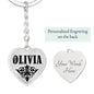Olivia v01 - Heart Pendant Luxury Keychain