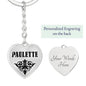 Paulette v01 - Heart Pendant Luxury Keychain