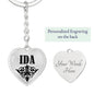 Ida v01 - Heart Pendant Luxury Keychain