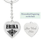 Erika v01 - Heart Pendant Luxury Keychain