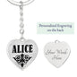 Alice v01 - Heart Pendant Luxury Keychain
