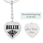 Billie v01 - Heart Pendant Luxury Keychain