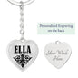 Ella v01 - Heart Pendant Luxury Keychain