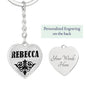 Rebecca v01 - Heart Pendant Luxury Keychain