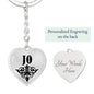 Jo v01 - Heart Pendant Luxury Keychain