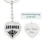 Antonia  v01 - Heart Pendant Luxury Keychain