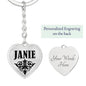Janie v01 - Heart Pendant Luxury Keychain