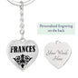 Frances v01 - Heart Pendant Luxury Keychain