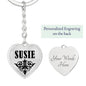 Susie v01 - Heart Pendant Luxury Keychain