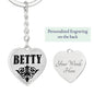 Betty v01 - Heart Pendant Luxury Keychain