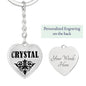Crystal v01 - Heart Pendant Luxury Keychain