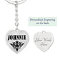 Johnnie v01 - Heart Pendant Luxury Keychain