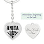 Anita v01 - Heart Pendant Luxury Keychain