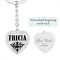 Tricia  v01 - Heart Pendant Luxury Keychain
