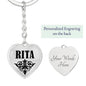 Rita v01 - Heart Pendant Luxury Keychain