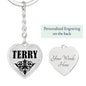 Terry v01 - Heart Pendant Luxury Keychain