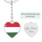 Hungarian Flag - Heart Pendant Luxury Keychain
