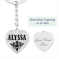 Alyssa  v01 - Heart Pendant Luxury Keychain