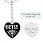 Betsy v02 - Heart Pendant Luxury Keychain