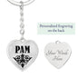 Pam v01 - Heart Pendant Luxury Keychain