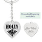 Holly v01 - Heart Pendant Luxury Keychain