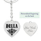 Della v01 - Heart Pendant Luxury Keychain