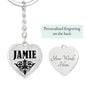 Jamie v01 - Heart Pendant Luxury Keychain