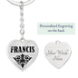 Francis v01 - Heart Pendant Luxury Keychain