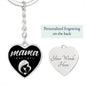 Mama, Est. 1971 v2 - Heart Pendant Luxury Keychain