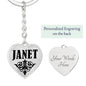 Janet v01 - Heart Pendant Luxury Keychain
